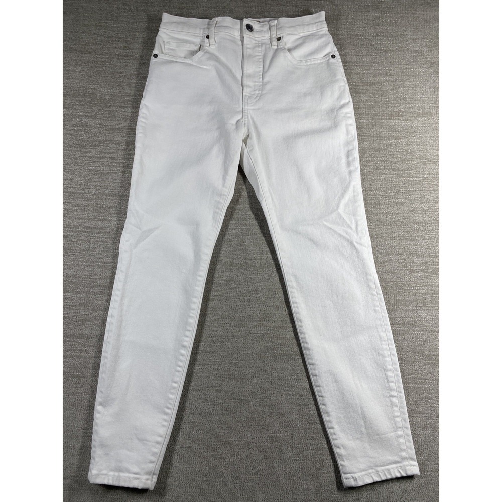 Everlane The High Rise Skinny Jean 28 Ankle White Stretch Denim